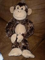 Pluche knuffel slinger aap. Bruin, 38 cm, krul staart., Overige typen, Ophalen of Verzenden, Zo goed als nieuw