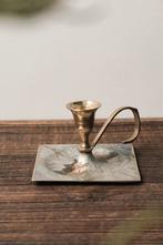 Vintage messing kandelaar, Antiek en Kunst, Ophalen of Verzenden, Overige materialen