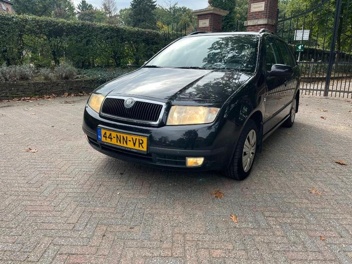 Skoda Fabia 1.4 Combi 55KW 2004 Zwart, Auto's, Skoda, Bedrijf, Fabia, ABS, Airbags, Airconditioning, Centrale vergrendeling, Climate control