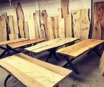 Uniek massief eiken tafels en meer op maat, Massief hout, Ophalen of Verzenden, Vijf personen of meer, De houtsmid