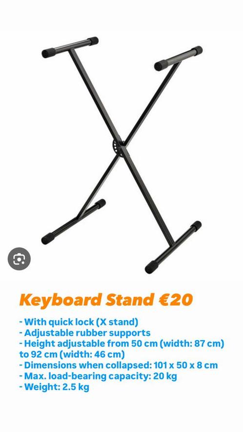 Keyboardstandaard - Keyboard Stand, Muziek en Instrumenten, Standaards, Zo goed als nieuw, Ophalen of Verzenden