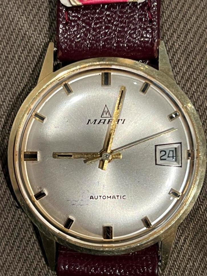 14k Gouden MARTI Polshorloge - Werkt Perfect!, Sieraden, Tassen en Uiterlijk, Horloges | Heren, Gebruikt, Polshorloge, Overige merken