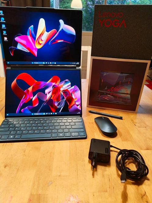 Lenovo Yoga Book 9i - 2 OLED Touchscreens - i7 - 32gb - 1tb, Computers en Software, Windows Laptops, Zo goed als nieuw, 13 inch