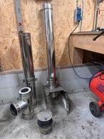 Dubbelwandige rookgas afvoer  rvs kachelpijp palletkachel, Ophalen, Afvoer, Zo goed als nieuw, Rvs