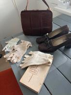 Vintage 50s Set: Tas, Schoenen, Handschoenen, Antiek en Kunst, Ophalen, Dames
