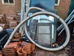 Enkelwandig RVS rookkanaal 100mm 6.5 mtr lang, Ophalen, Gebruikt, Hout, Inbouw