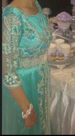 Prachtige turquoise jurk/takchita, Overige typen, Blauw, Zo goed als nieuw, Ophalen