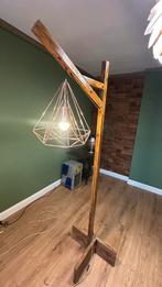 Steigerhout stand lamp, Huis en Inrichting, Lampen | Vloerlampen, Ophalen, Gebruikt, Metaal, 200 cm of meer