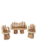 handbank+ handstoel, Huis en Inrichting, Fauteuils, Ophalen of Verzenden, Nieuw, Hout, Minder dan 50 cm