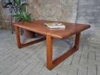 Deens Design Teak Houten Salontafel | Rechthoek Koffie Tafel, Gebruikt, 100 tot 150 cm, 50 tot 75 cm, Teakhout