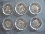 Set geslepen glazen onderzetters (12), stermotief (vintage), Antiek en Kunst, Ophalen