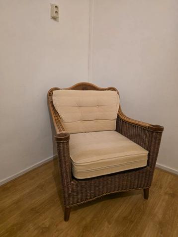2x Rotan fauteuil – gevlochten met kussens (set of los)