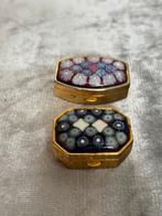 Twee vintage Italiaanse Murano glas pillendoosjes, Ophalen of Verzenden