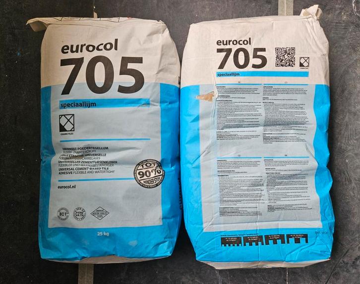 Eurocol 705 speciaallijm, Doe-het-zelf en Verbouw, Tegels, Nieuw, Overige typen, Overige materialen, 60 cm of meer, Minder dan 20 cm