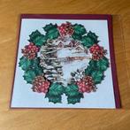 Parelmoer kerstkasrt huisjes, Hobby en Vrije tijd, Ophalen of Verzenden