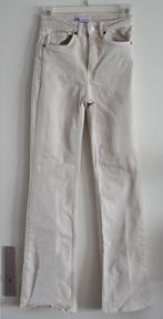 cremekleurig flared pijpen broek maat 34, Ophalen of Verzenden, Gedragen, Blauw, W27 (confectie 34) of kleiner