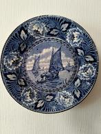 Prachtig wandbord met zeilboten hollandia doorsnee 24cm, Ophalen of Verzenden