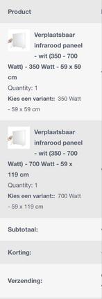 Infrarood paneel, Tickets en Kaartjes, Kortingen en Cadeaubonnen, Twee personen, Overige soorten