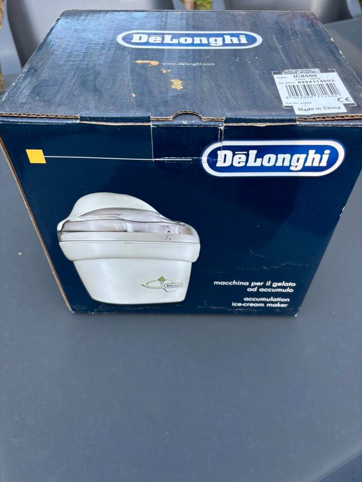 Nieuw in doos IJsmachine DeLonghi IC8500, Witgoed en Apparatuur, IJsmachines, Nieuw, Koelelement, Ophalen