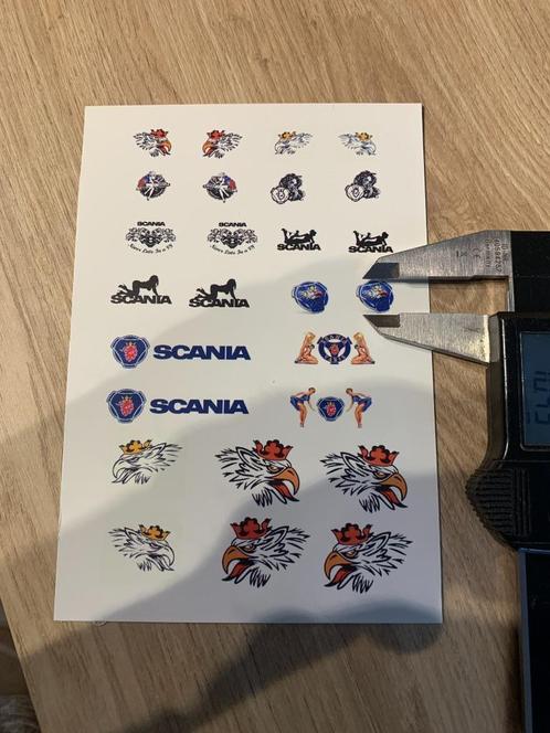 A6 velletje  met Scania   waterslide  decals, Hobby en Vrije tijd, Modelauto's | 1:87, Nieuw, Bus of Vrachtwagen, Overige merken