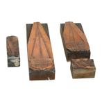 Antieke Printer Plaat Gravure Drukblok Bloemen Koper Hout, Antiek en Kunst, Ophalen of Verzenden, Koper