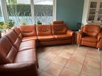 Hukla leren hoekbank met fauteuil - Stijlvol en Comfortabel!, Ophalen, 250 tot 300 cm, Gebruikt, Hoekbank