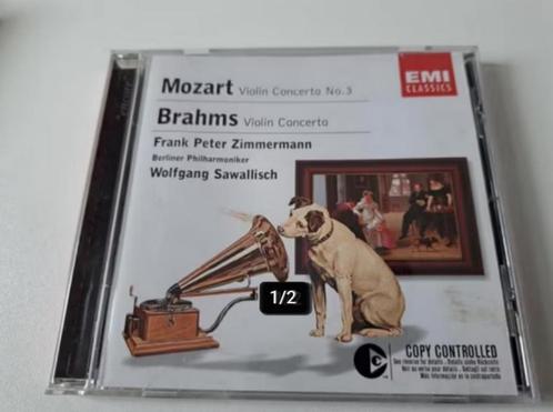 Mozart en Brahms - Violin Concerto - Frank Peter Zimmermann, Cd's en Dvd's, Cd's | Klassiek, Zo goed als nieuw, Orkest of Ballet