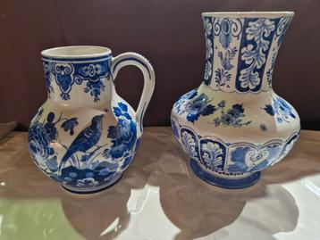 Delfts Blauw Porceleyne Fles Vaas & Kan beschikbaar voor biedingen