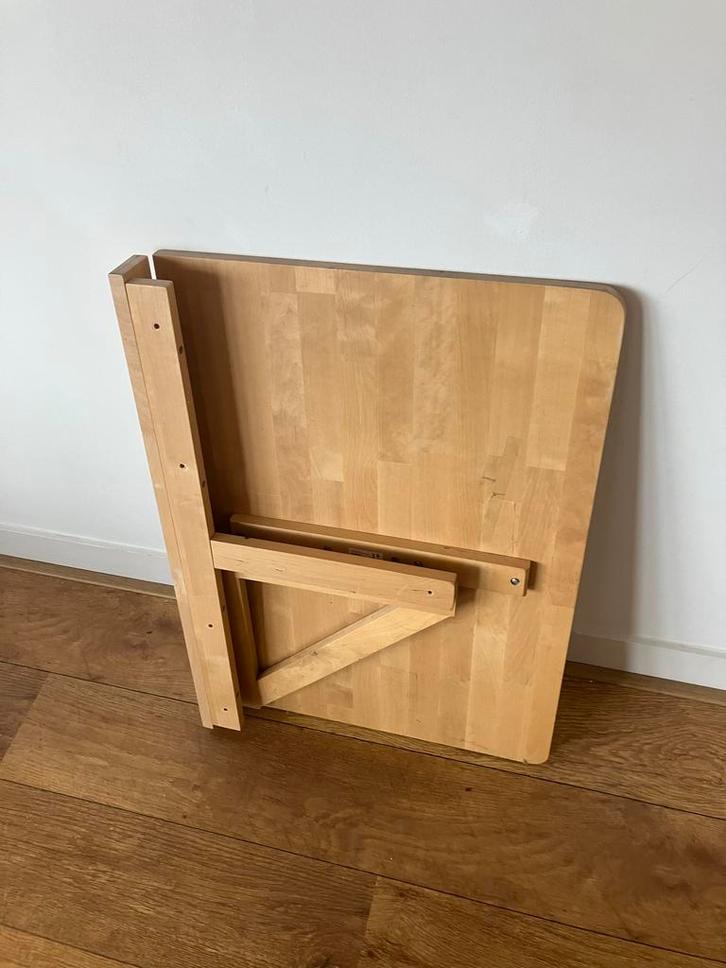 NORBO klaptafeltje houtlook, Huis en Inrichting, Tafels | Sidetables, Nieuw, 25 tot 50 cm, Rechthoekig, Ophalen of Verzenden