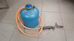 Butaan fles 2,75kg met toorts / brander en reduceerventiel, Caravans en Kamperen, Ophalen, Gebruikt, ., .