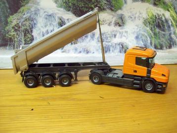 Tekno - Scania 124 L - Torpedo met 3 assige Meiller Kipper 3 beschikbaar voor biedingen