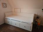 Hemnes ikea bedbank met opbergruimte uitschuifbaar tot 2pax, Huis en Inrichting, Slaapkamer | Bedden, 90 cm, Eenpersoons, Wit