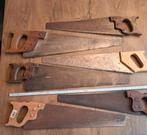 5 antieke handhzagen met houten handvatten., Antiek en Kunst, Antiek | Gereedschap en Instrumenten, Ophalen of Verzenden