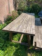 Gratis af te halen: tuintafel met banken. 3 meter lang, Tuin en Terras, Ophalen, O, O, Rechthoekig
