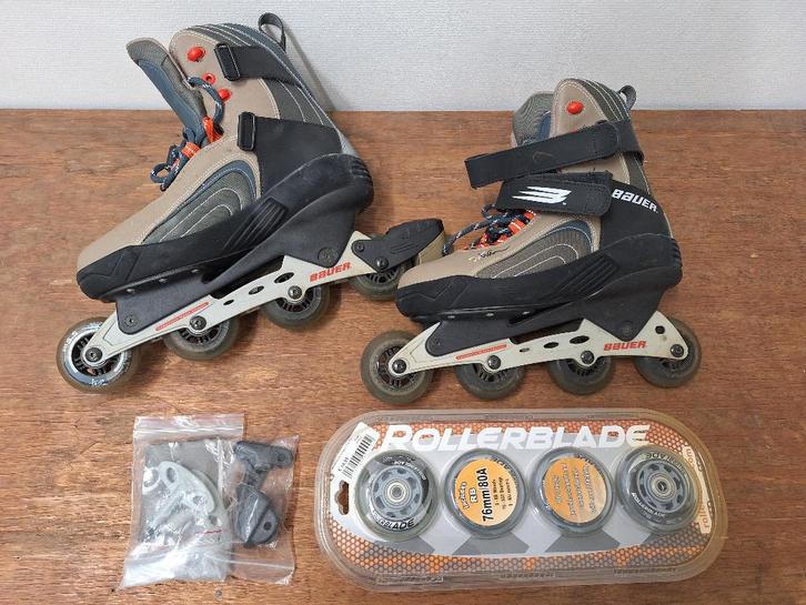 Skeelers, Sport en Fitness, Skeelers, Zo goed als nieuw, Inline skates 4 wielen, Bauer, Heren, Ophalen of Verzenden