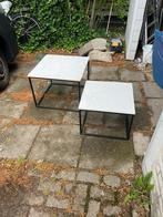 Salontafel set marmer, Ophalen, Gebruikt, 50 tot 100 cm, Vierkant