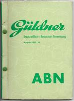 Güldner ABN onderdelenboek reparatie, Ophalen of Verzenden, Tractor en Landbouw, Zo goed als nieuw