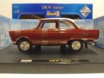 DKW Junior sedan donkerrood Revell metal 1:18 KRD, Ophalen of Verzenden, Zo goed als nieuw, Auto, Revell