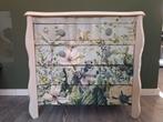 Orgelgebogen ladenkast met decoupage, Ophalen, Zo goed als nieuw