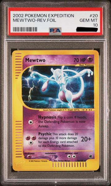 Mewtwo R. Holo 20/165 - Expedition 2002 - PSA 10 GEM MINT beschikbaar voor biedingen