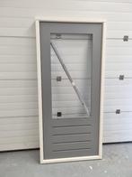 Merbau achter of balkon schuurdeur met kozijn HARDHOUT, Doe-het-zelf en Verbouw, Deuren en Horren, 80 tot 100 cm, Nieuw, Ophalen of Verzenden