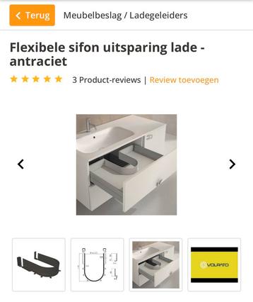 Flexibele sifon uitsparing, grijs, NIEUW! beschikbaar voor biedingen