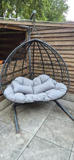 2 persoons hangstoel incl. kussens, Tuin en Terras, Tuinstoelen, Ophalen, Zo goed als nieuw