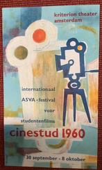 Originele affiche filmfestival Cinestud 1960, Ophalen of Verzenden