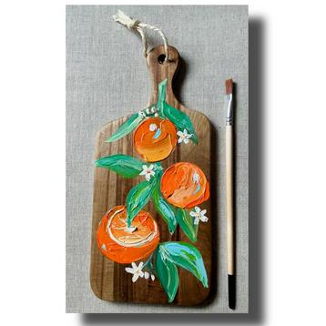 Sinaasappel  ~ kleintje kunst ~ atelier beschikbaar voor biedingen