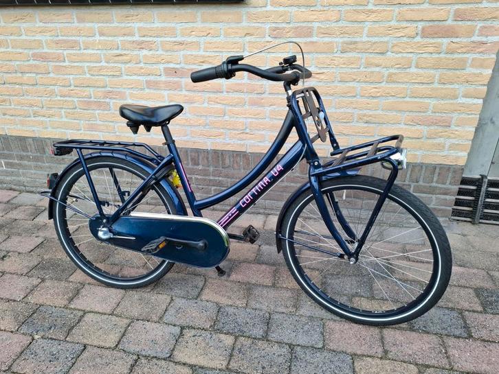 Cortina U4 24 inch meisjesfiets - donkerblauw, Fietsen en Brommers, Fietsen | Dames | Damesfietsen, Gebruikt, Overige merken, Versnellingen