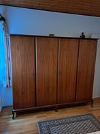 Queen Anne stijl notenhouten 4-deurs kledingkast, Huis en Inrichting, Ophalen, Met deur(en), Queen Anne stijl, klassiek, vintage