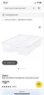 Samla Ikea | 4x | 79x57x18 cm/55 l, Ophalen, 40 tot 60 cm, 75 tot 100 cm, Zo goed als nieuw