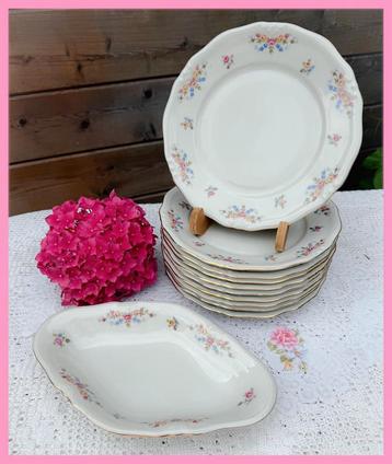Brocante bordjes gebakbordjes high tea servies beschikbaar voor biedingen