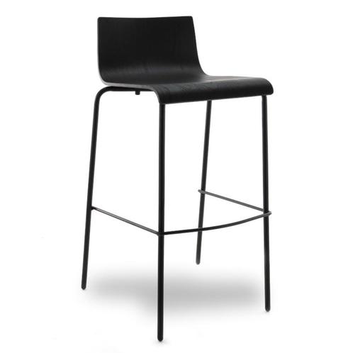 MN Barkruk Zwart Eiken Zwart, Huis en Inrichting, Stoelen, Nieuw, Eén, Metaal, Overige materialen, Zwart, Ophalen of Verzenden